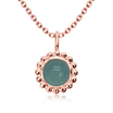 Green Quartz Natural Round Stone Silver Necklace SPE-5146